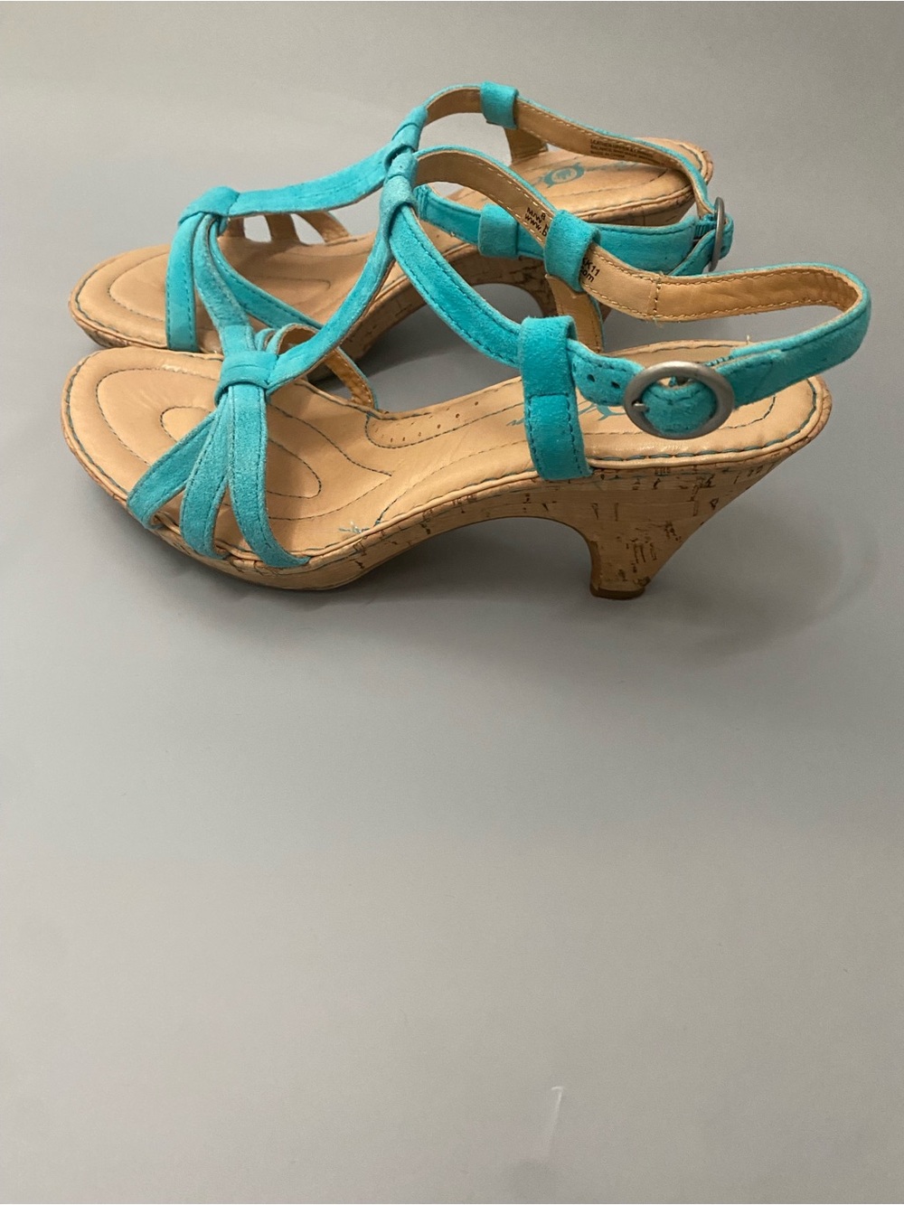 Born Crown Myndy Blue Suede Comfort Sandals